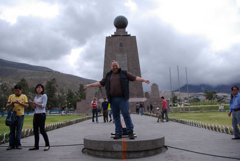 Holger auf dem offiziellen Äquator